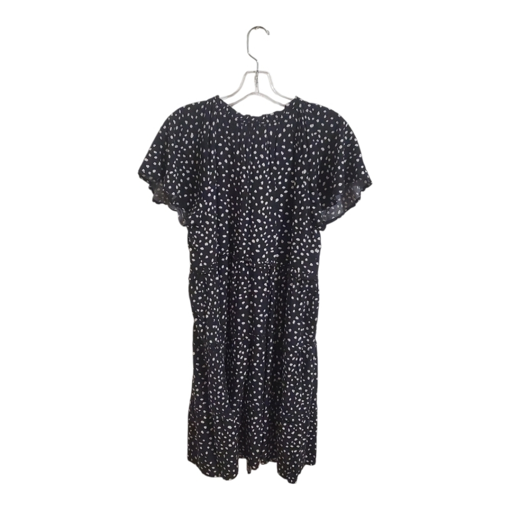 Beachlunchlounge Womens Tiered A-Line Dress Black and White Print Sz Small - Picture 2 of 8